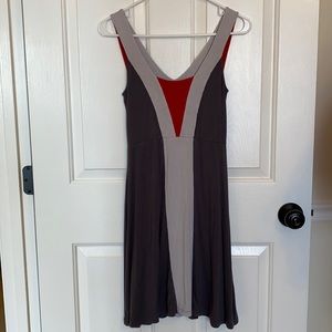 SOLD - Gray and Red Luca Dress, Size S